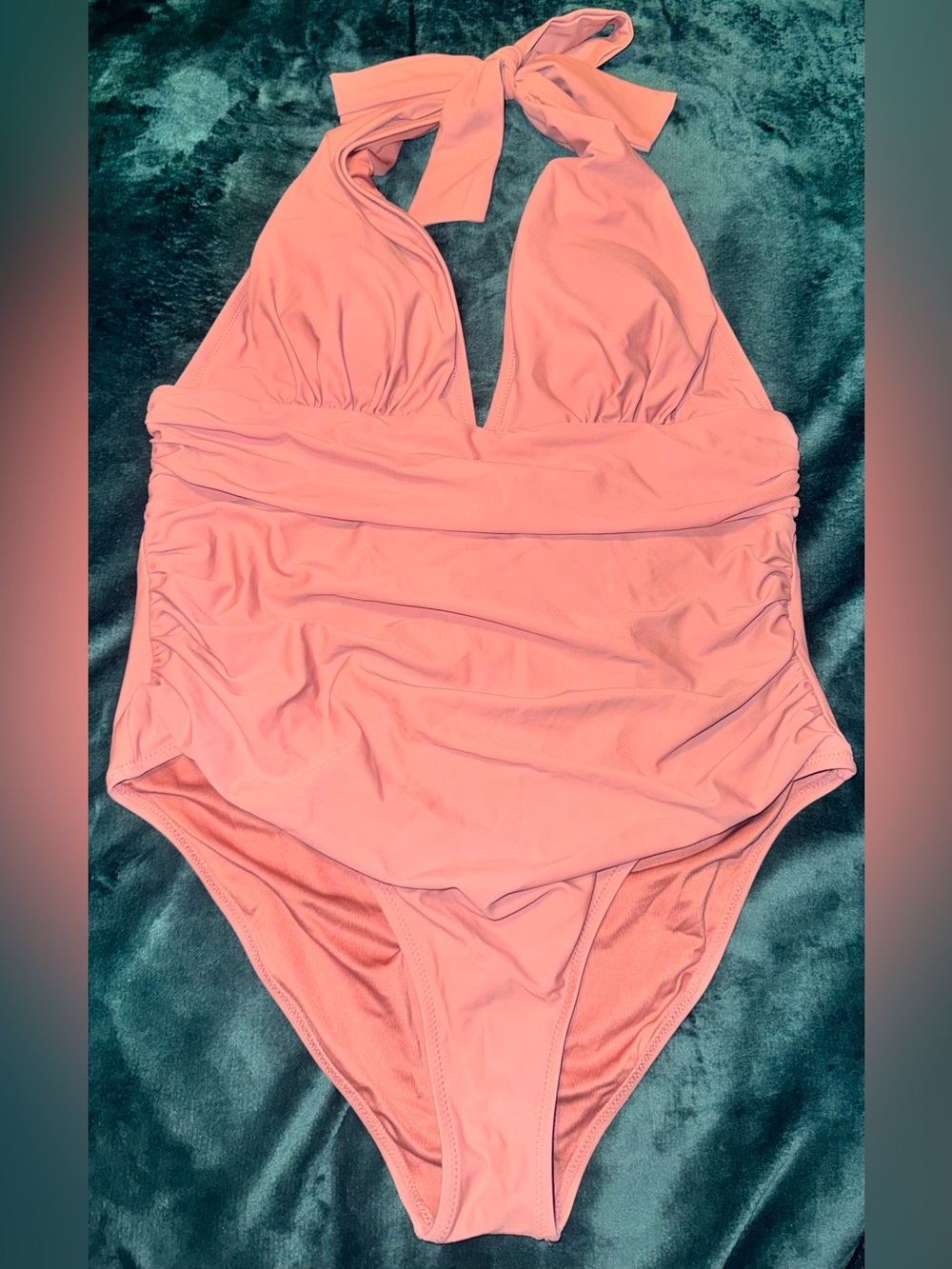 Cupshe Pink Halter One-Piece Swimsuit
